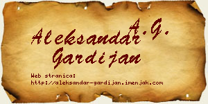 Aleksandar Gardijan vizit kartica